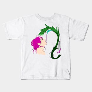 Copy of Elf drinking from a flower Kids T-Shirt